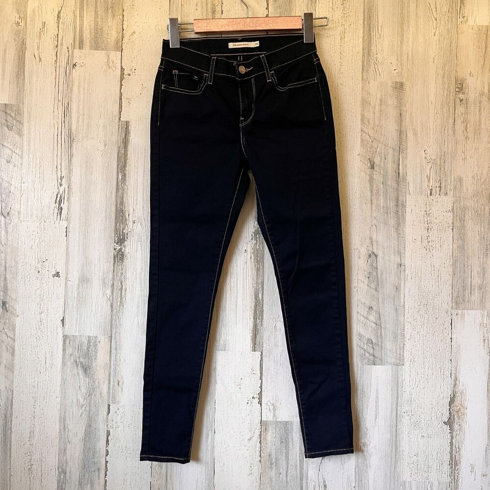 Levi's 710 Women's Size 26 Super Skinny Dark Blue Jeans Stretch Casual